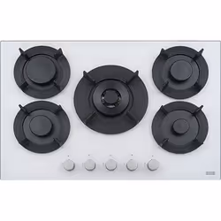 Franke FHMF 755 4G DC C WH, Bianco, Da incasso, 75 cm, Gas, Vetro, 5 Fornello(i)