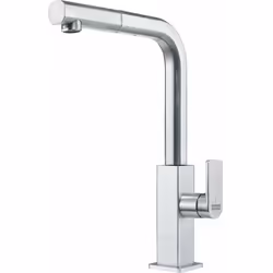 Miscelatore monocomando per lavello Mythos versione acciaio inox altezza del miscelatore 348 mm lunghezza del braccio di erog ...