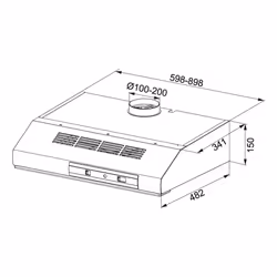 Franke 9322 XS Cappa aspirante a parete Acciaio inox D 380 m³/h