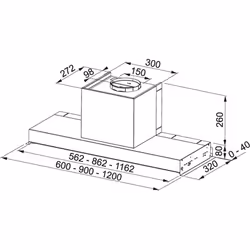 Franke Smart Style Plus 908 Integrato Acciaio inox 550 m³/h