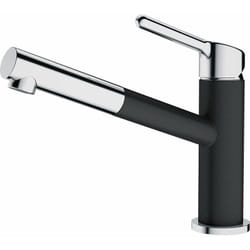 Franke - Orbit - Miscelatore da lavello fc 3055.071 con bocca di erogazione estraibile, cromo/onice 115.0623.057