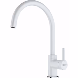 Miscelatore monocomando per lavello Lina versione fragranite bianco-ghiaccio (verniciatura colorata) miscelazione a leva senz ...