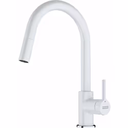 Miscelatore monocomando per lavello Lina, con funzione di risparmio dell'acqua calda versione fragranite bianco-ghiaccio (ver ...