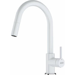 Franke - Lina - Miscelatore da lavello fc 6051.094 con bocca di erogazione estraibile, ghiaccio bianco 115.0626.081