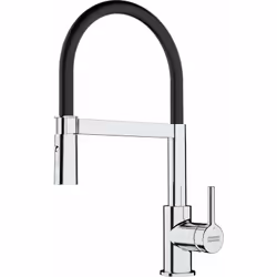 Miscelatore monocomando per lavello finitura cromata/nera miscelazione a leva con estremità per tubo flessibile colorato con ...