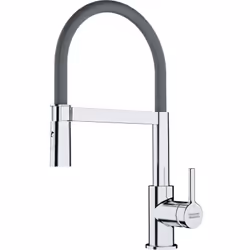 Caratteristiche del miscelatore cucina semi-pro con doccetta estraibile 205 x 410 mm, Cromo/Grigio, Lina FC 6087.031 Franke ( ...