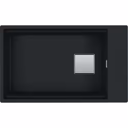 Lavello KNG 110-62, reversibile colore nero opaco materiale fragranite+ finitura Sanitized® senza gocciolatoio possibilità di ...
