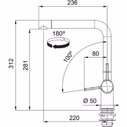 Franke 115.0653.298 rubinetto Cromo - Vista aggiuntiva 4