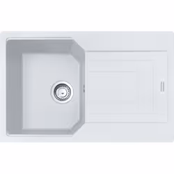 Franke Urban UBG 611-78, Lavello montato su piano, Rettangolare, Fragranito, Bianco, 1 ciotole, Rettangolare