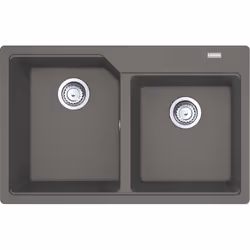 Franke Urban Ubg 620-36-33, Lavello sottopiano, Rettangolare, Fragranito, Grigio, 2 ciotole, Stone Grey