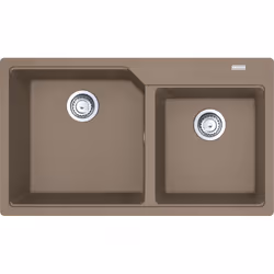 Franke Urban UBG 620-43-33, Lavello sottopiano, Rettangolare, Fragranito, Marrone, 2 ciotole, Quadrato