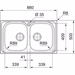 Franke Spark SKX 620-34-34/86 Lavello ad incasso Rettangolare Acciaio inox - Vista aggiuntiva 2