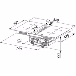 Franke 8372 4RC R HI Nero Da incasso 83 cm Piano cottura a induzione 4 Fornello(i) Cappa da incasso - Vista aggiuntiva 6