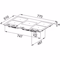 Franke FMY 805 I F KL MB Nero Da incasso 77 cm Piano cottura a induzione 5 Fornello(i) - Vista aggiuntiva 6