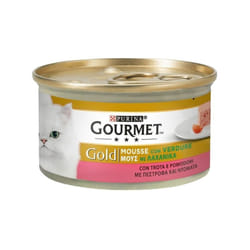 Gourmet Gold Mousse per Gatto con Verdure da 85 gr Trota e Pomodorini