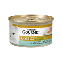 Gourmet Gold Mousse per Gatto con Verdure da 85 gr Merluzzo e Carote