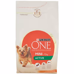 PURINA ONE MINI ACTIVE CROCCHETTE PER CANI TAGLIA SMALL CON POLLO E RISO 1.5 KG Gli esperti PURINA hanno sviluppato PURINA ON ...