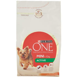 One mini active crocchette per cani taglia small con pollo e riso 1.5 kg - Purina