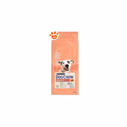 Dog Chow® Sensitive con salmone e proteine di alta qualità che contribuiscono a una buona digestione, cosi come gli acidi gra ...
