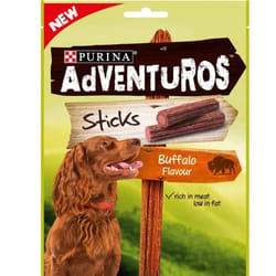 Sticks adventuros Purina one in formato da 120 gr con bufalo
