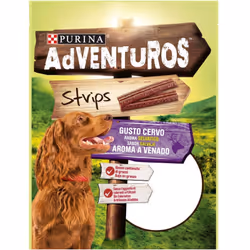 PURINA ADVENTUROS STRIPS SNACK AL CERVO 90 GR Purina Adventuros Strips sono dei deliziosi snack dal sapore inconfondibile di  ...