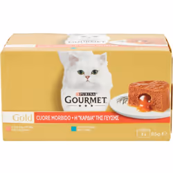 PURINA GOURMET GOLD PATÈ CON MORBIDO CUORE GR 85X4 PZ CON MTONNO E SALMONE Scopri il piacere di nutrire il tuo gatto con PURI ...