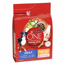 Purina ONE Medium / Maxi > 10kg Adult Ricco in Pollo con Riso (2,5 kg) - Vista aggiuntiva 2