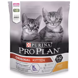 Proplan Original Kitten Crocchette con Pollo contengono Optistart®, che rinforza la salute intestinale del gattino e riduce i ...