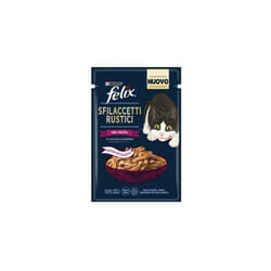 Felix Sfilaccetti Rustici per Gatti Adulti da 80 gr Anatra - Purina