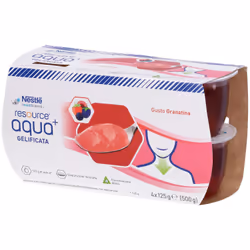 Nestlè Resource Aqua+ Acqua Gelificata Gusto Granatina 4X125g