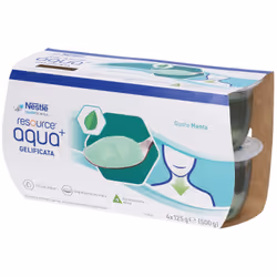 Nestlè Resource Aqua+ Acqua Gelificata Gusto Menta 4X125g