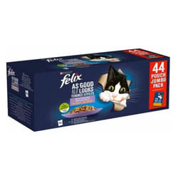 Purina - Felix Ghiottonerie Multipack Poll 44 x 85gr Pollo Manzo Salmone e Tonno