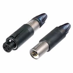 Neutrik NC3FM-C, XLR, Nero, Argento, Zinco, IP40, 50 V, 16 A