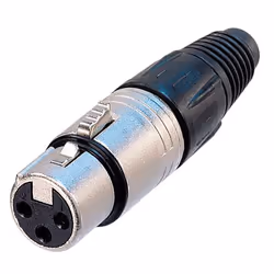 Neutrik NTR-NC4FX, XLR, Nero, Argento, Ottone, Nichel, Poliammide, Poliossimetilene (POM), Poliuretano, Zinco acciaio, Nichel ...