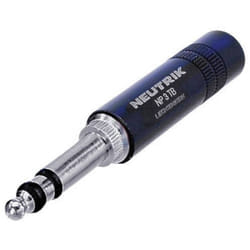 Neutrik - NP3TB-B Jack 6.35 mm Spina dritta Numero Poli (num): 3 Stereo Nero 1 pz.