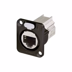 Neutrik NE8FDX-P6-B, RJ-45, Alluminio, Nero, Cat6a, Oro, 1000 V, 1,5 A