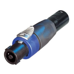 Neutrik NA4FX-M adattatore per inversione del genere dei cavi XLR speakON NL4FX Nero, Blu