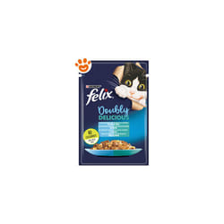 Cat Felix Doubly Delicious Sardine e Salmone In Gelatina Cat Felix Doubly Delicious Sardine e Salmone In Gelatina - Bustina Da 85 Gr - Purina