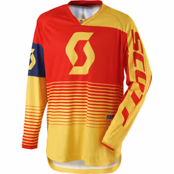 Scott 350 Track Maglia motocross 2017, rosso-giallo, dimensione L per uomo