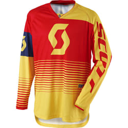 Scott 350 Track Maglia motocross 2017, rosso-giallo, dimensione L per uomo