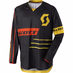 Scott 350 Dirt Maglia motocross 2017, nero-giallo, dimensione L per uomo
