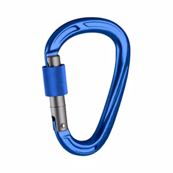Mammut Crag HMS Screw Gate, Chiusura dritta, Moschettone di blocco, A forma di D, Blu, Grigio, 25 kN, 6 kN