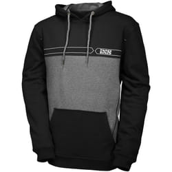 IXS Team Felpa con cappuccio, nero-grigio, dimensione M per uomo