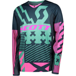 Scott 450 Patchwork Maglia motocross, blu, dimensione L per uomo