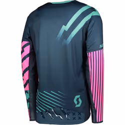 Scott 450 Patchwork Maglia motocross, blu, dimensione L per uomo