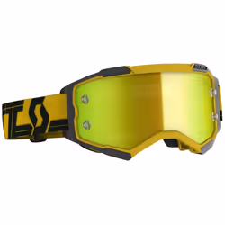 Scott Fury Chrome Occhiali Motocross, nero-giallo per uomo