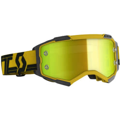 Scott Fury Chrome Occhiali Motocross, nero-giallo per uomo