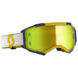 Scott Fury Chrome Occhiali Motocross, blu-giallo per uomo