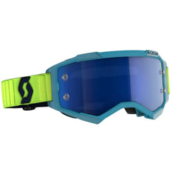 Scott Fury Chrome Occhiali Motocross, blu-giallo per uomo