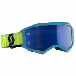 Scott Fury Chrome Occhiali Motocross, blu-giallo per uomo